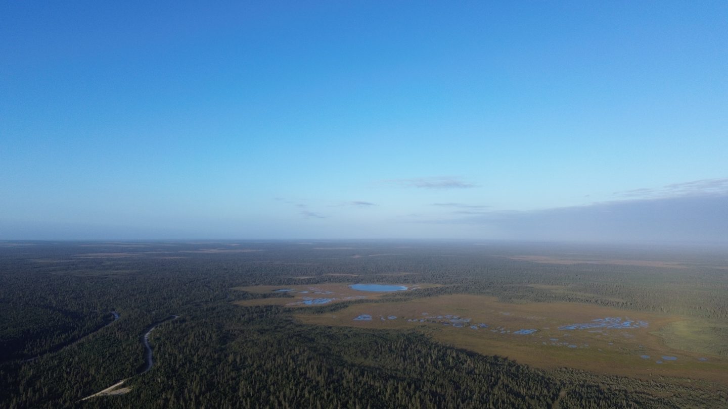 l'île d'Anticosti vu du ciel
